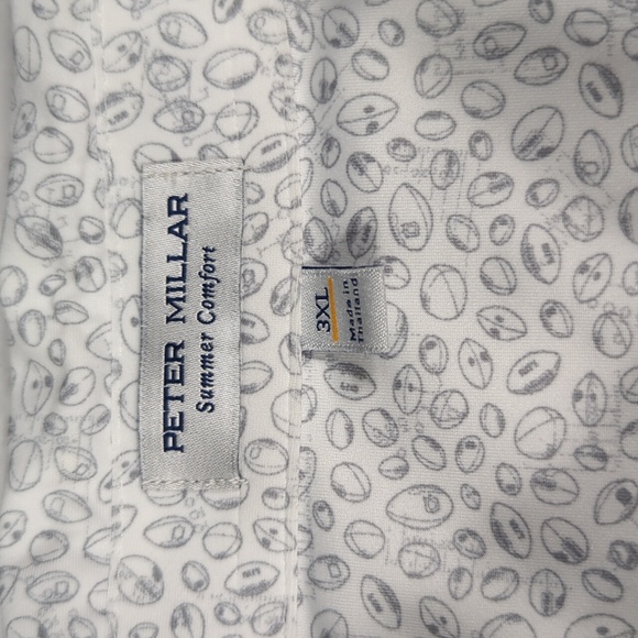 Peter Millar Summer Comfort Texas A&M Blitz Polo Football All Over Print Mens 3X - Picture 3 of 8